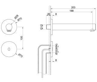 Смеситель встраиваемый для раковины Timo Saona 2373/00SM сенсорный хром